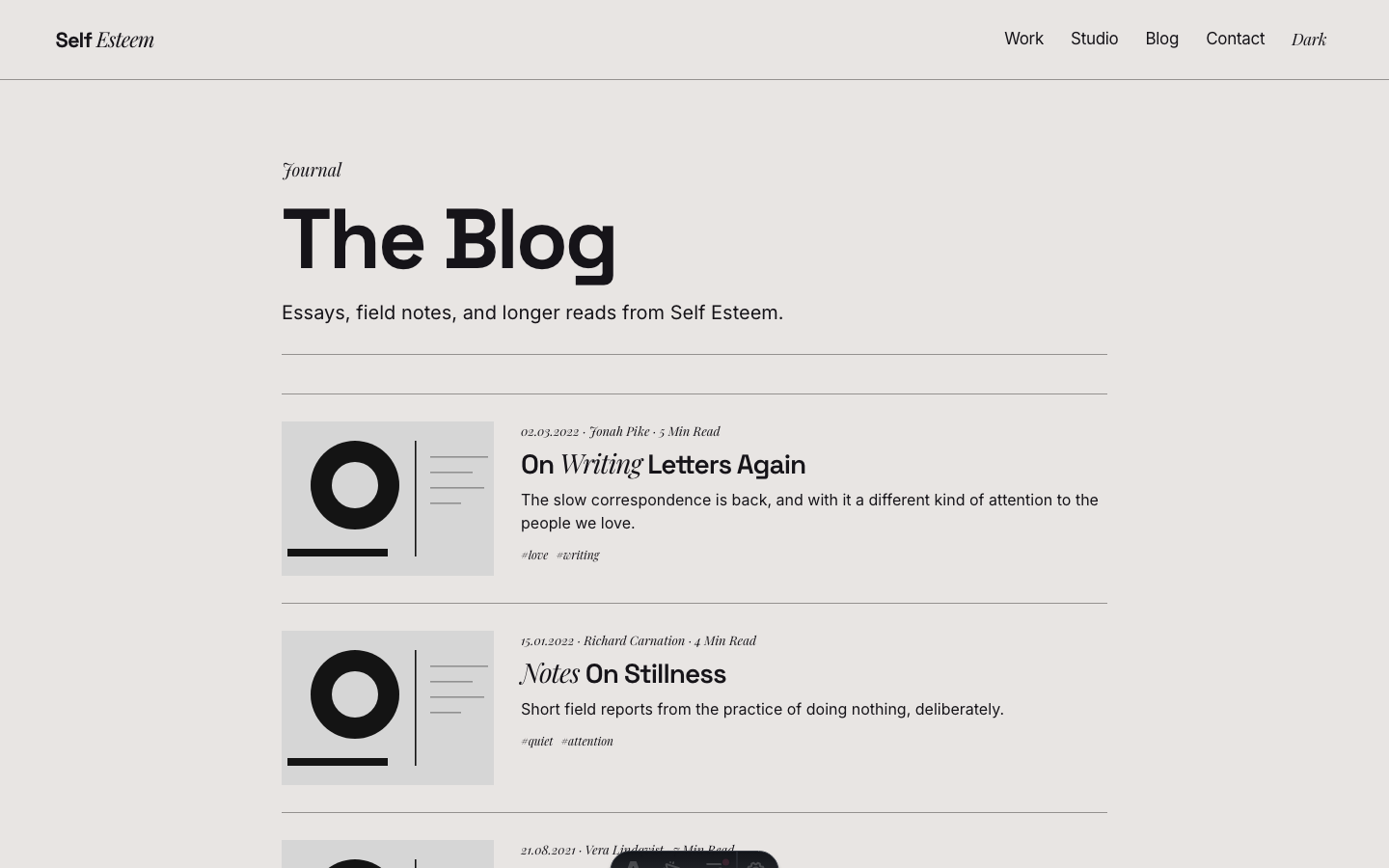 Self Esteem website template — page 4