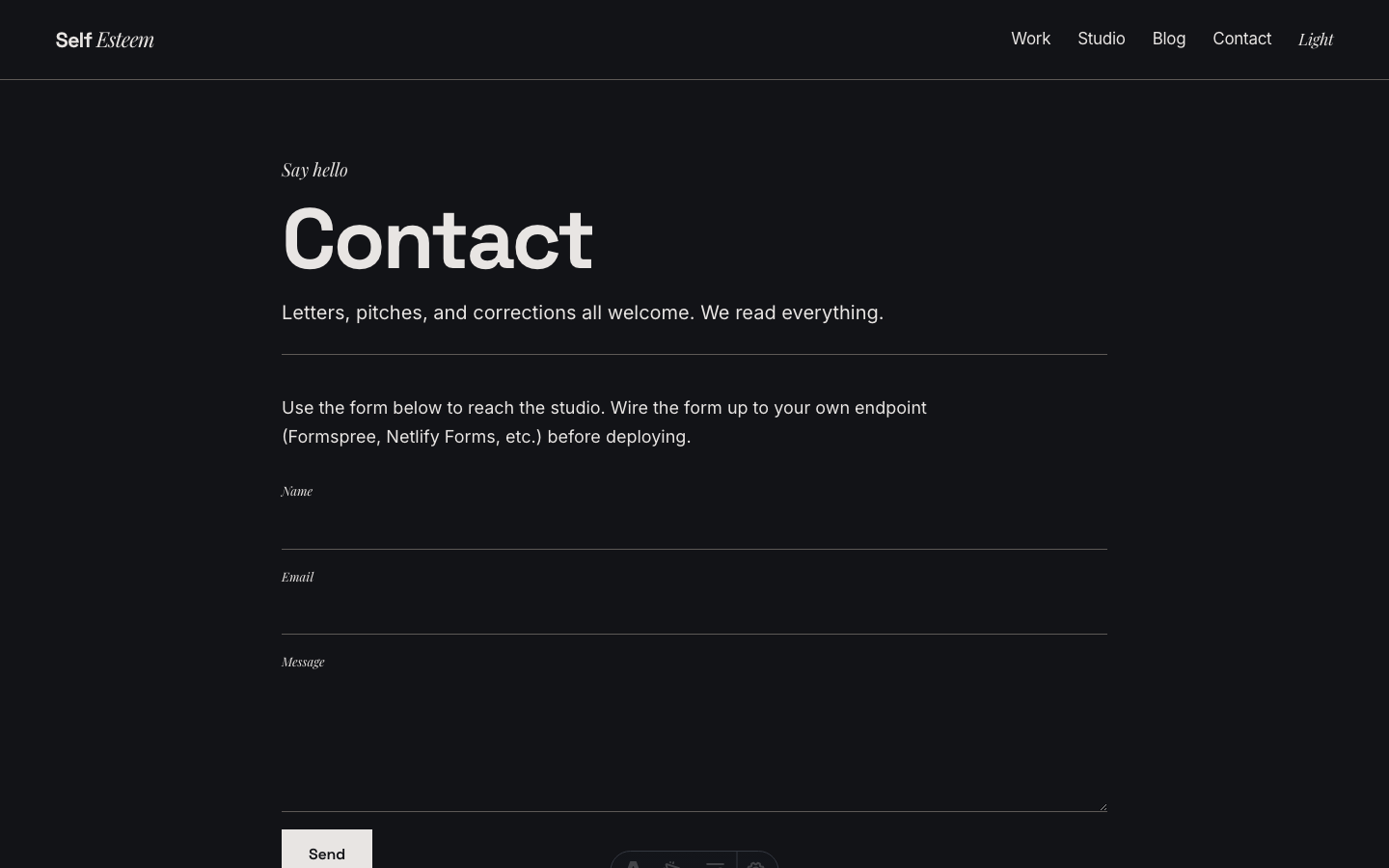 Self Esteem website template — page 7
