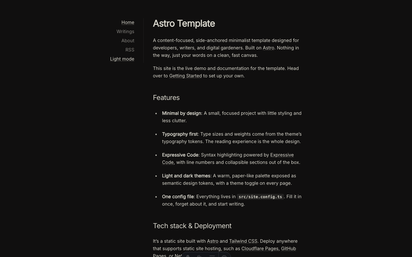 Sidey website template — page 2