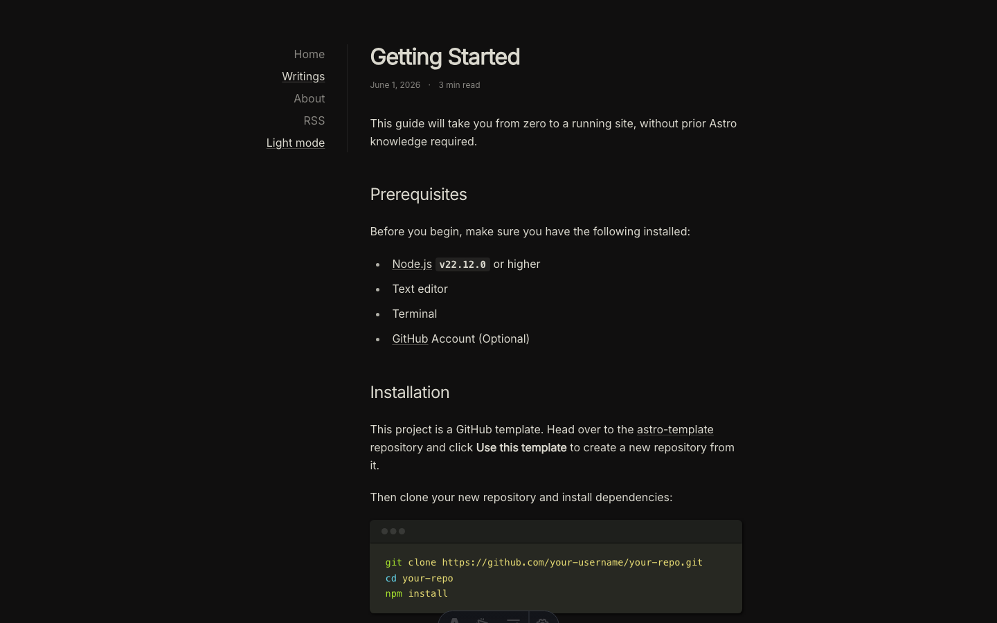 Sidey website template — page 4