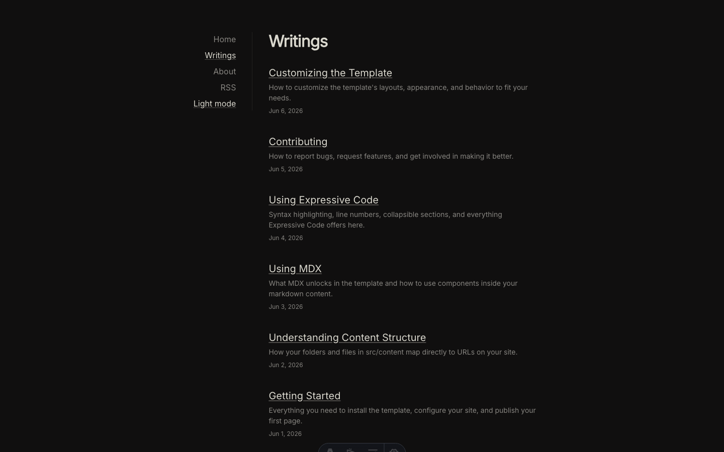 Sidey website template — page 6