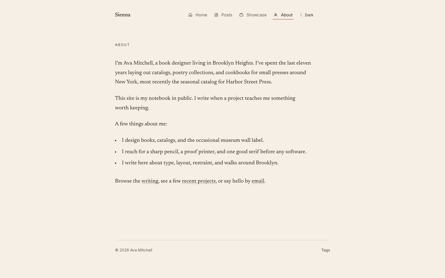 Astro Sienna website template preview 3