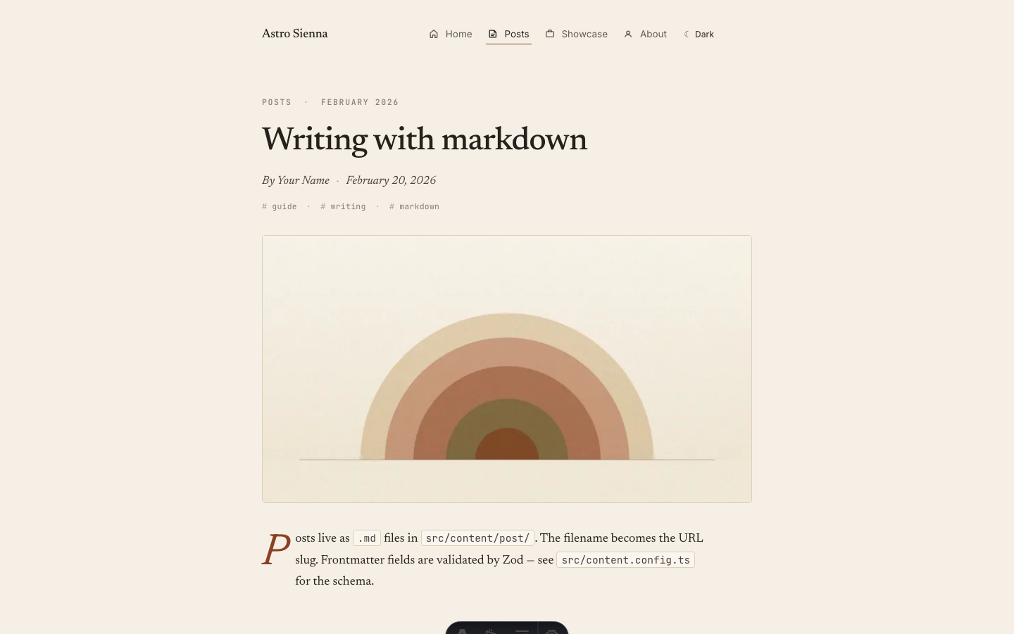 Astro Sienna website template — page 6