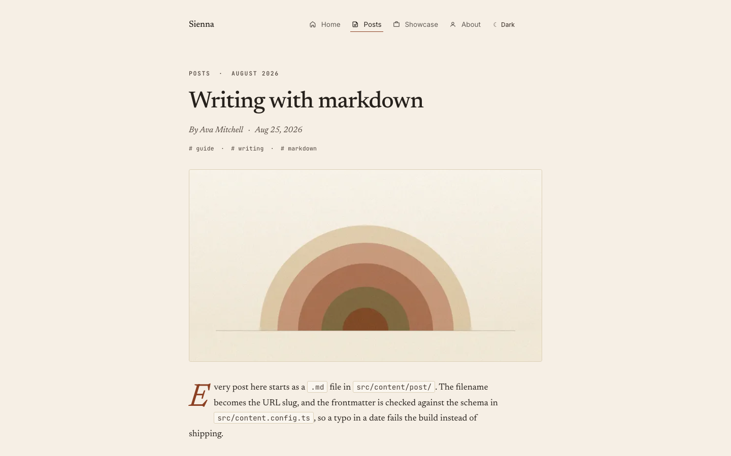 Astro Sienna website template preview 6
