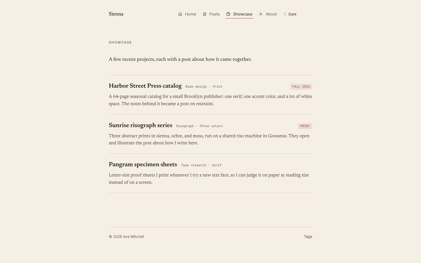 Astro Sienna website template preview 7