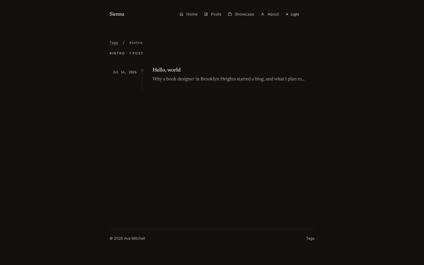 Astro Sienna website template preview 9