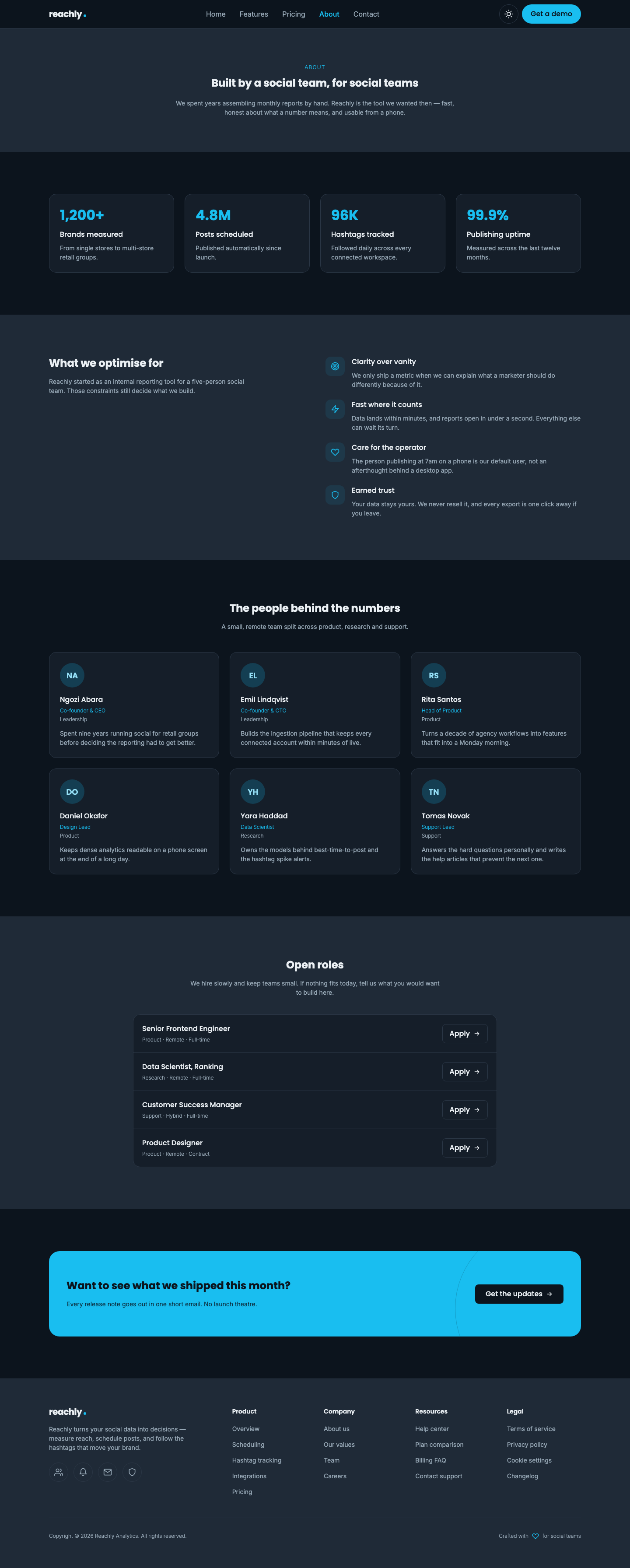 Reachly website template preview 6