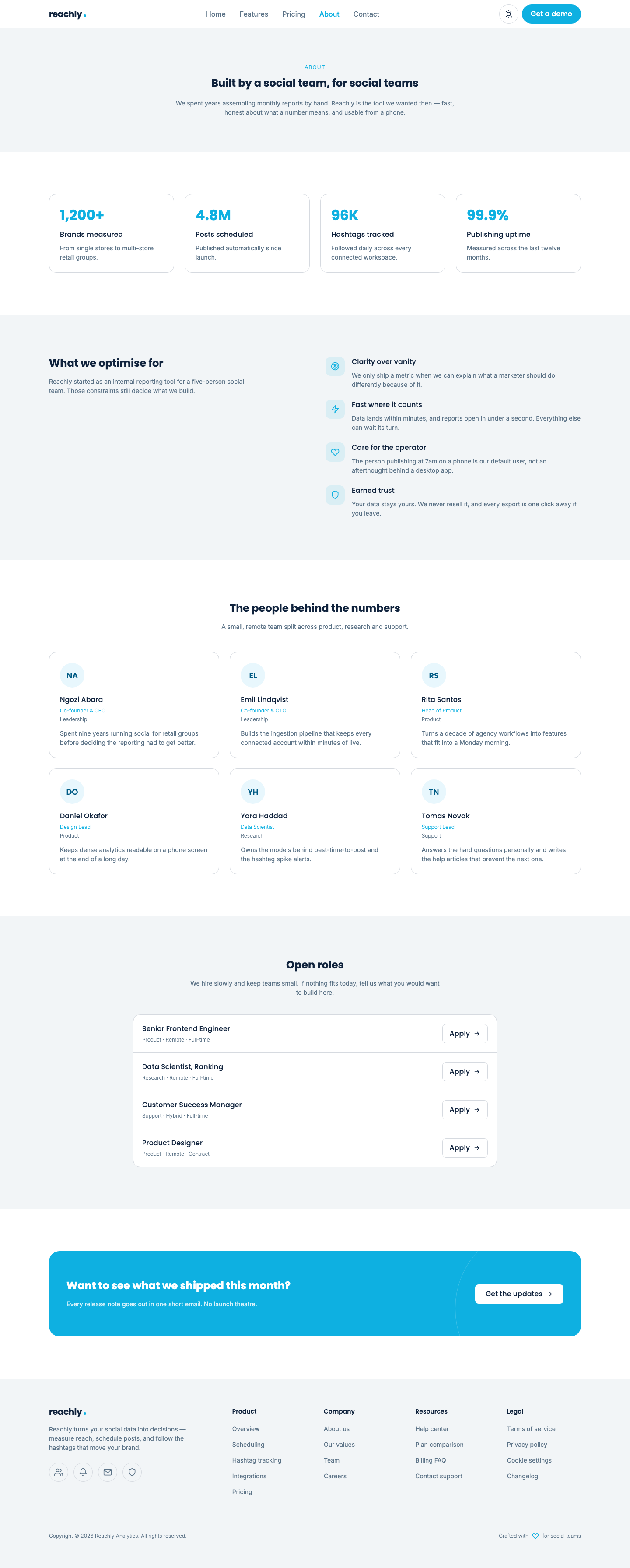 Reachly website template preview 7