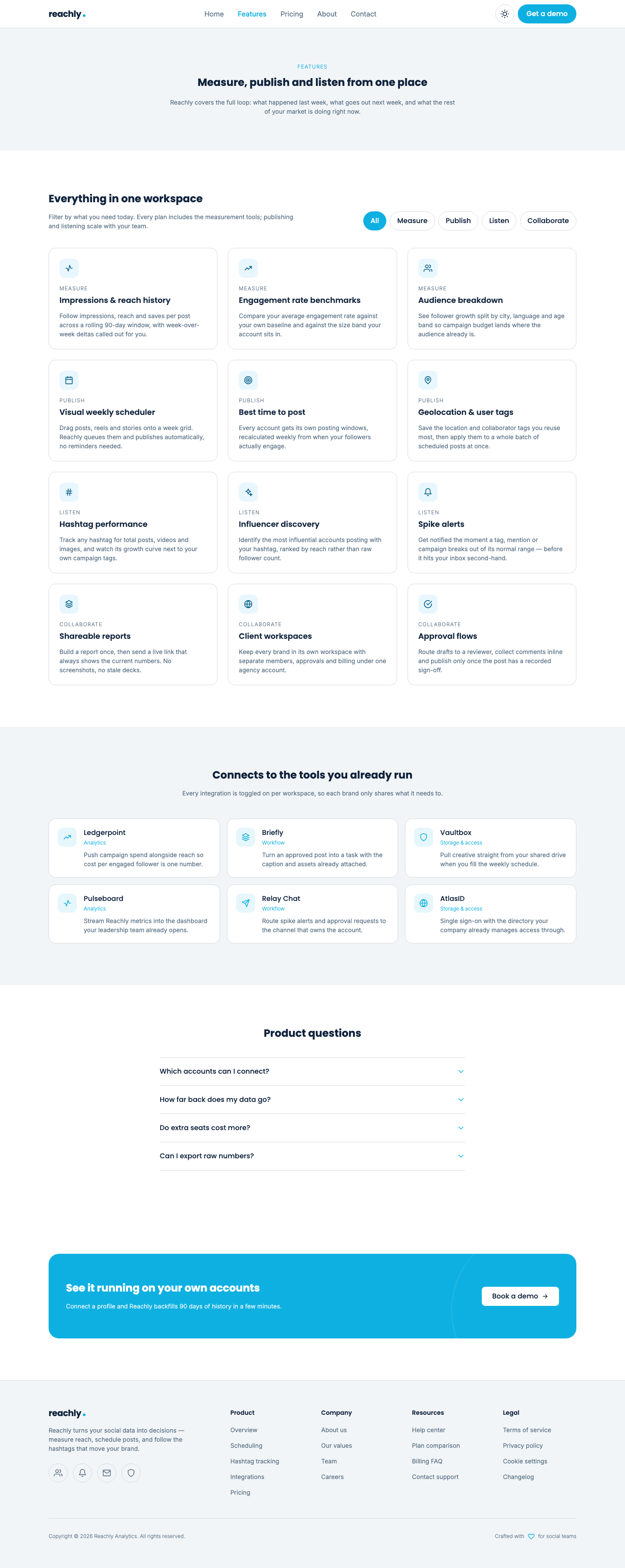 Reachly website template preview 9