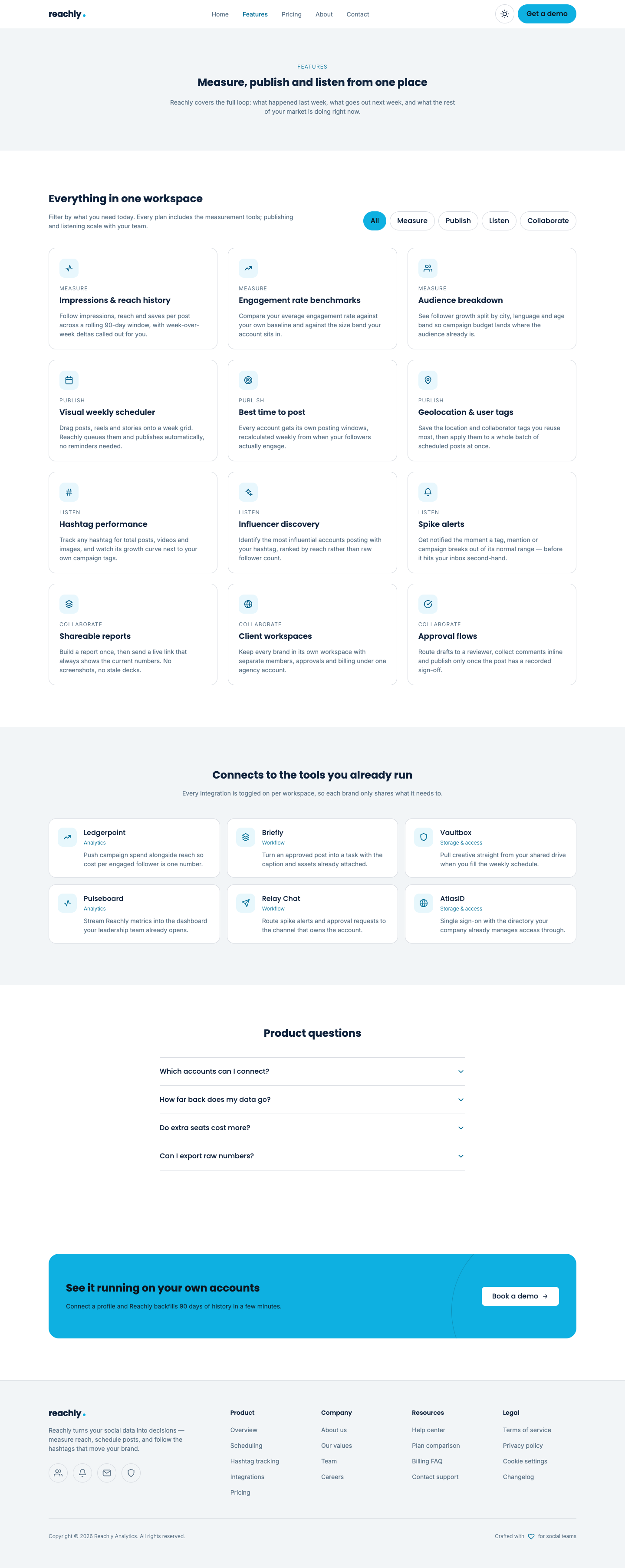 Reachly website template preview 9