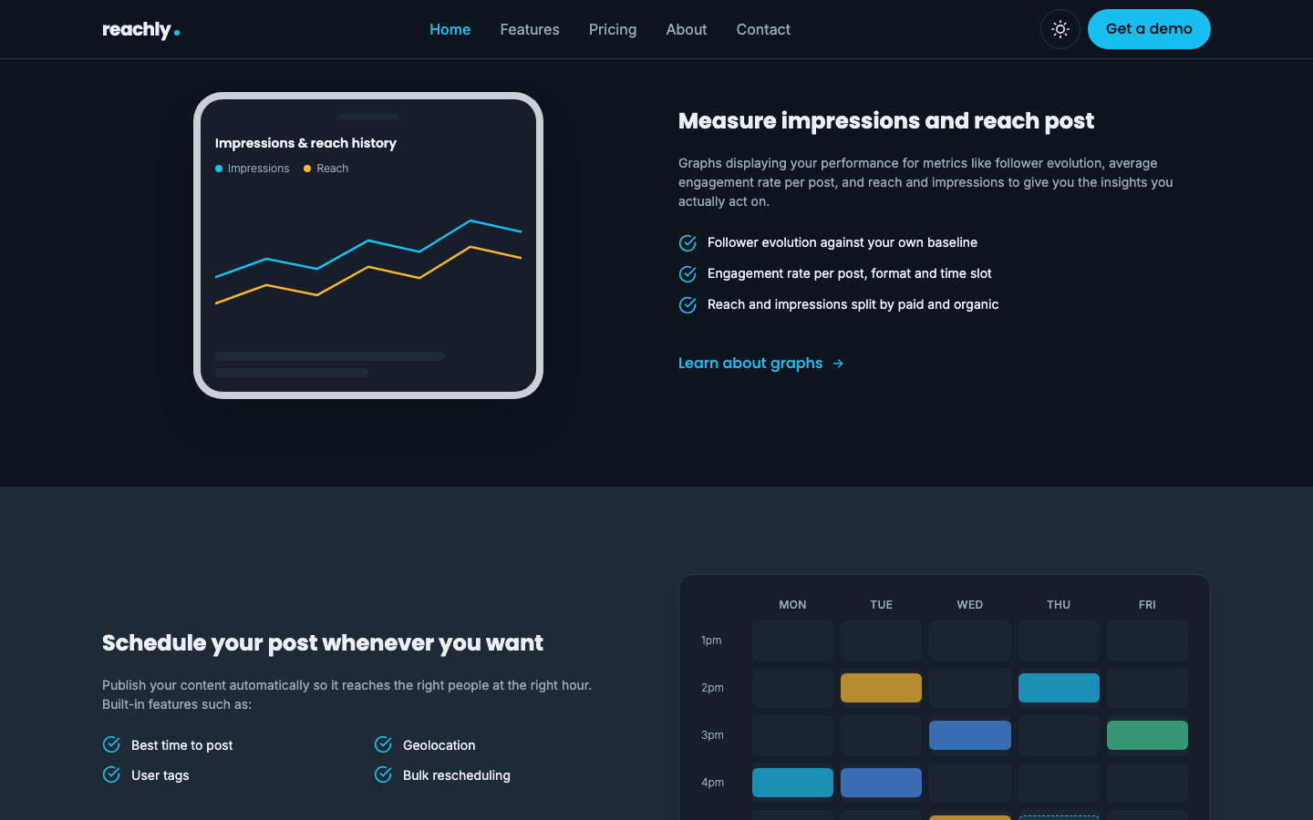 Reachly website template preview 4