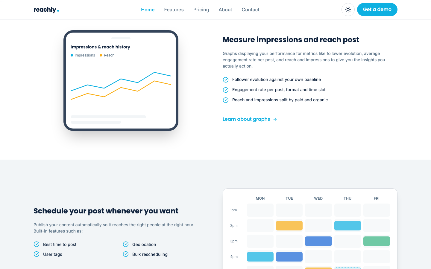 Reachly website template preview 3