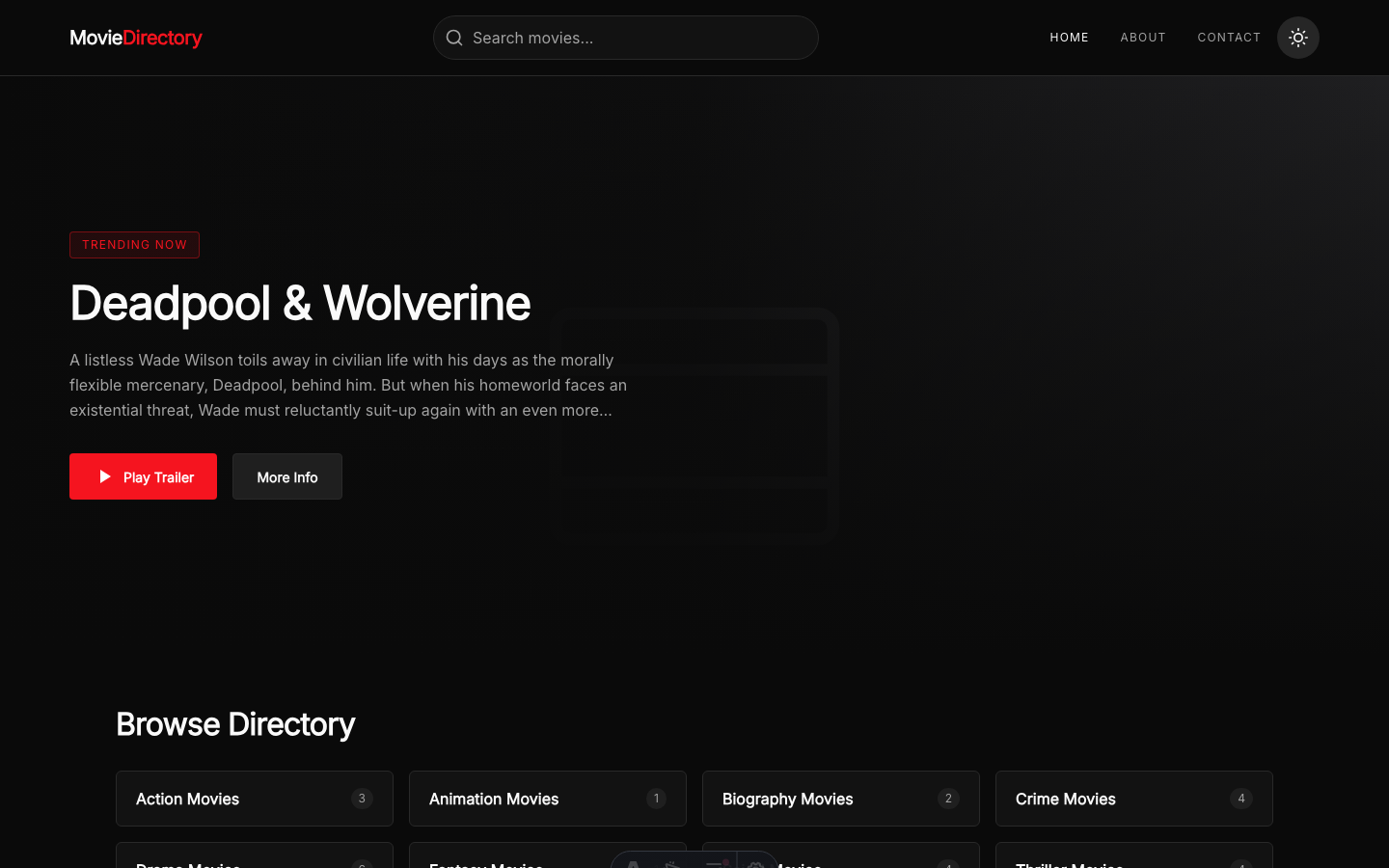 SR Studio website template — page 2