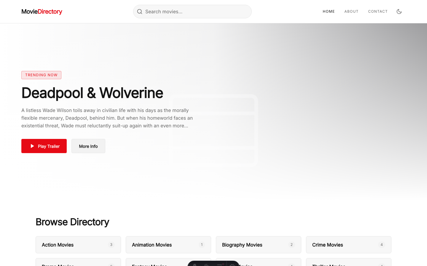 SR Studio website template preview