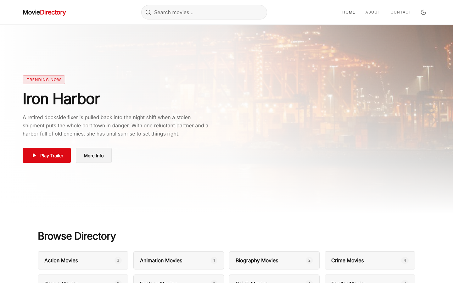 SR Studio website template preview