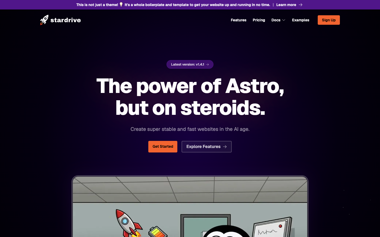 Astro Stardrive website template preview