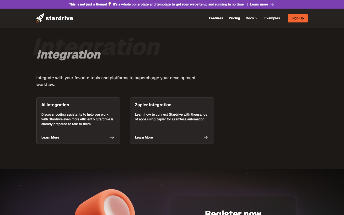 Astro Stardrive website template preview 8