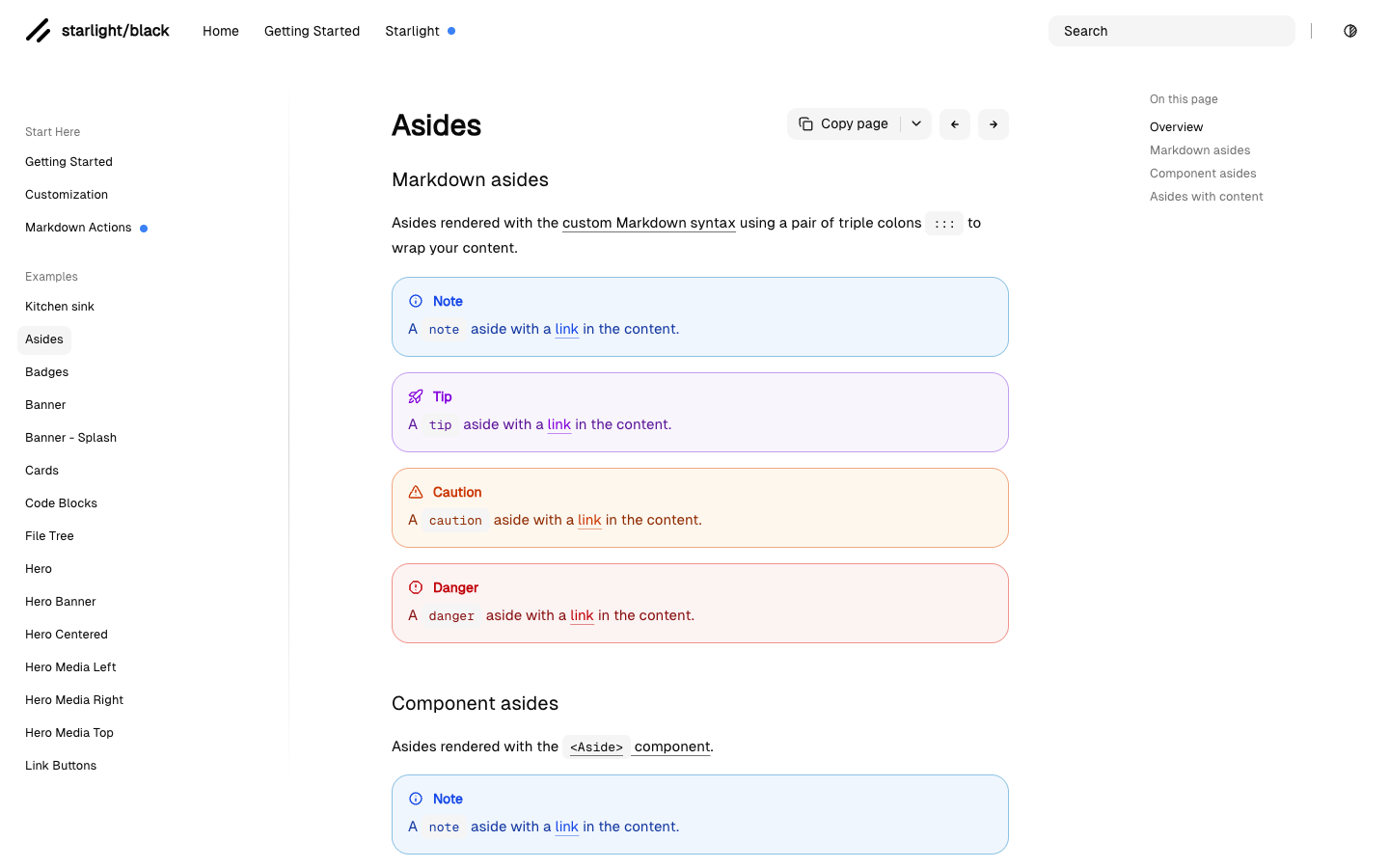 Starlight Black website template preview 4