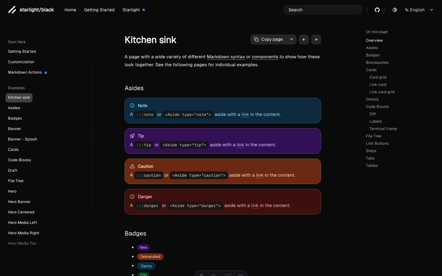 Starlight Black website template — page 7