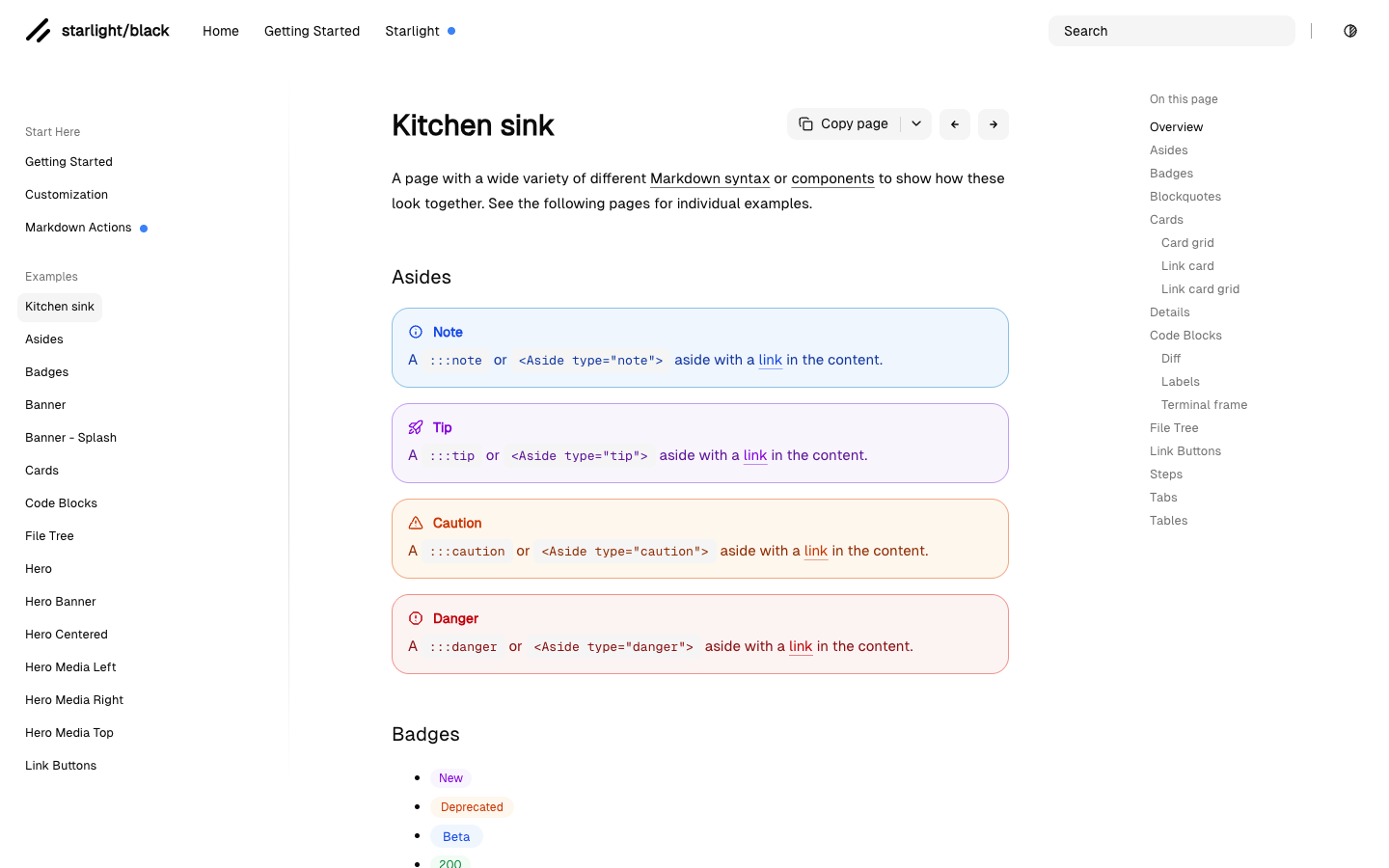 Starlight Black website template preview 7