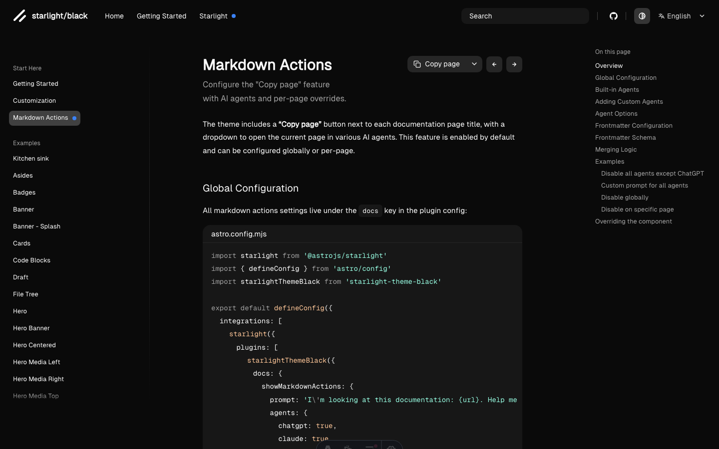 Starlight Black website template — page 9