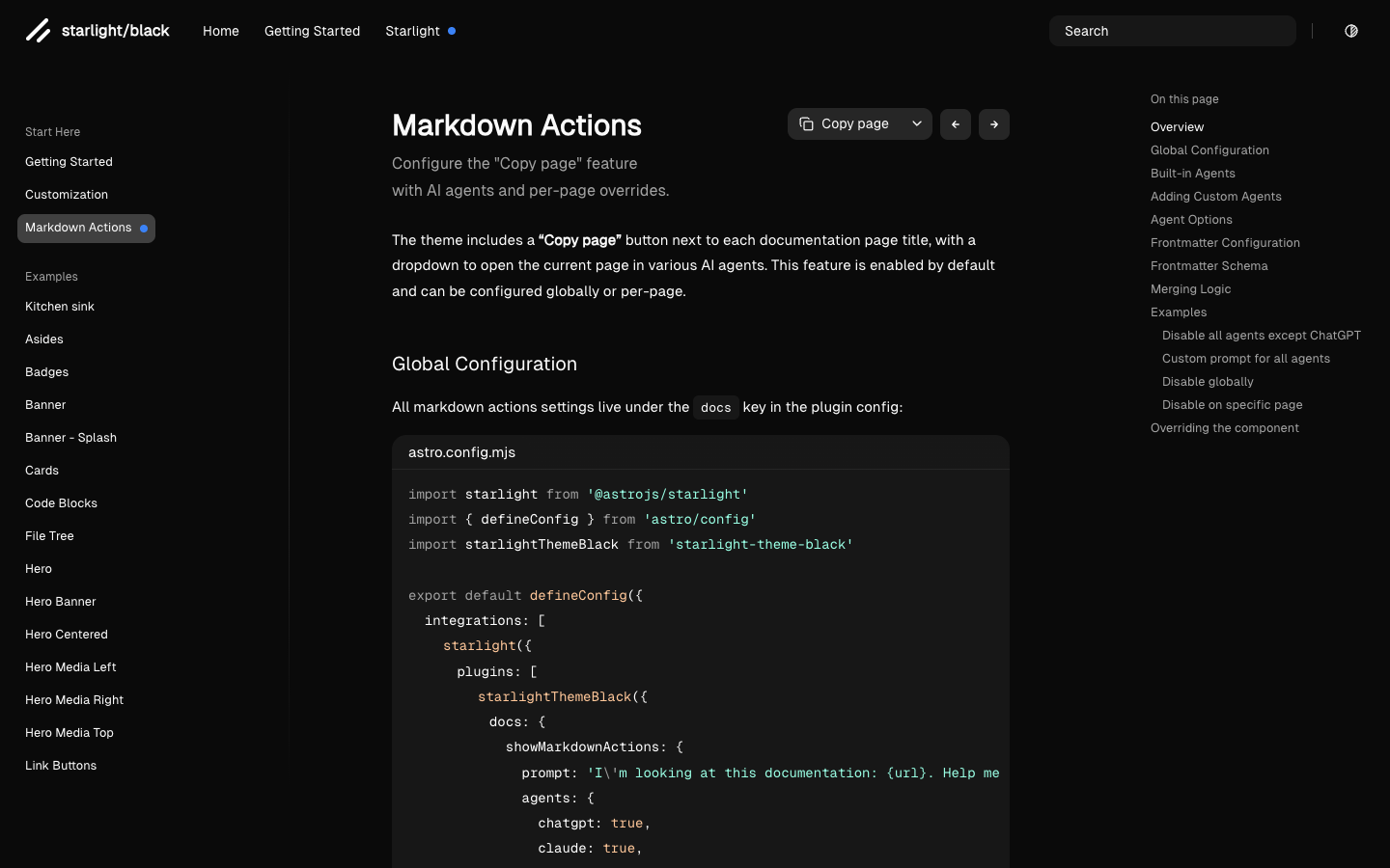 Starlight Black website template preview 9