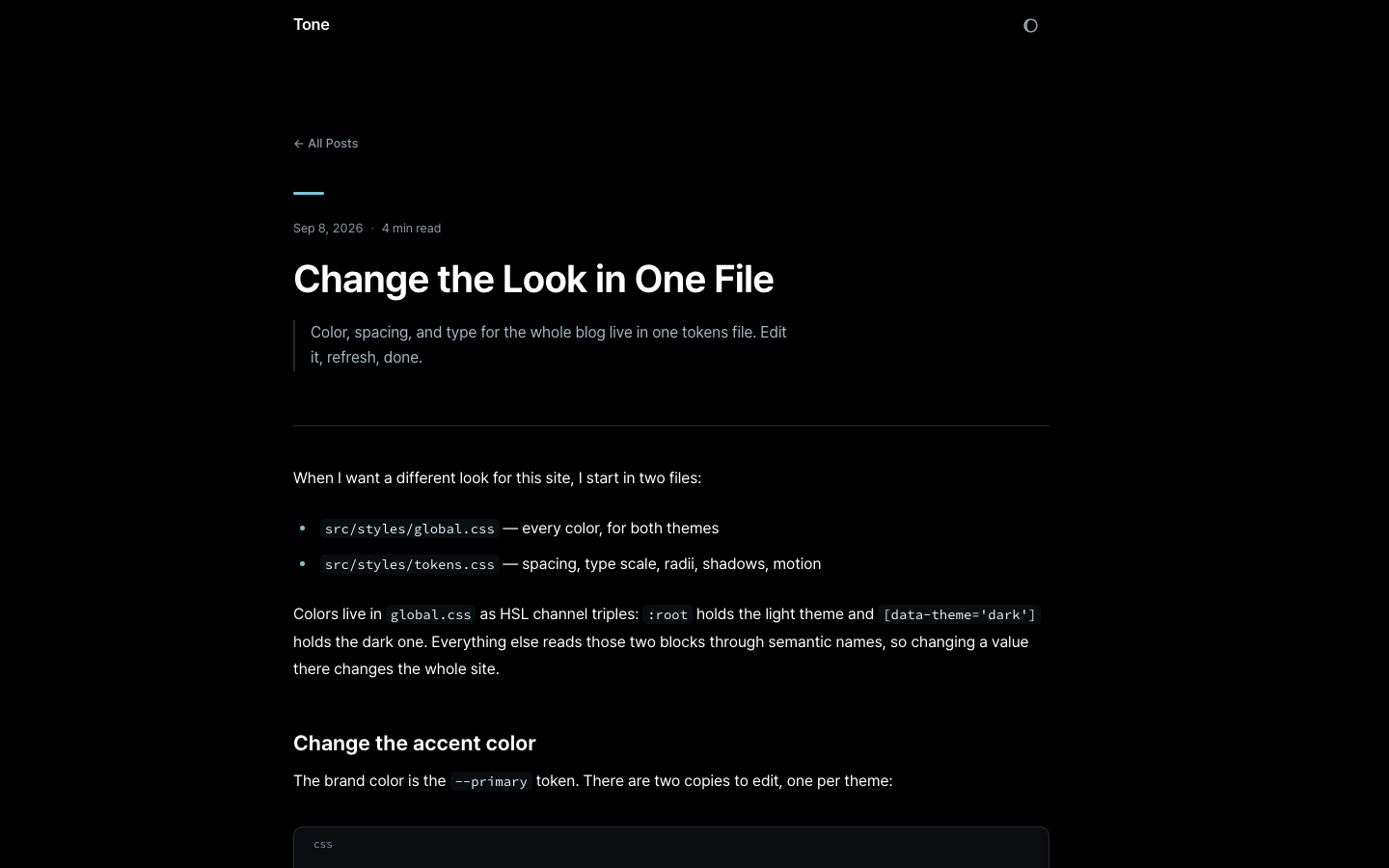 Tone website template preview 4