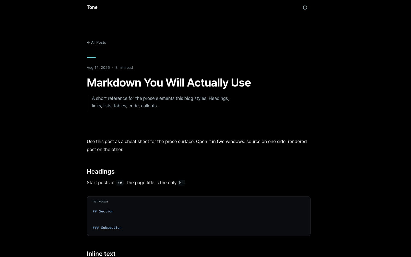 Tone website template preview 6