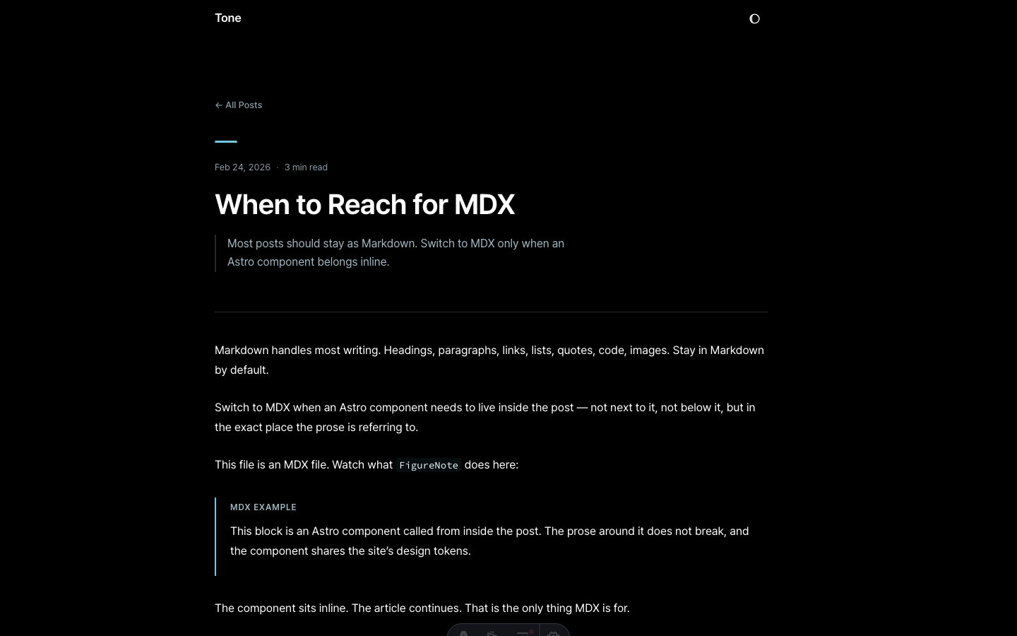 Tone website template — page 7