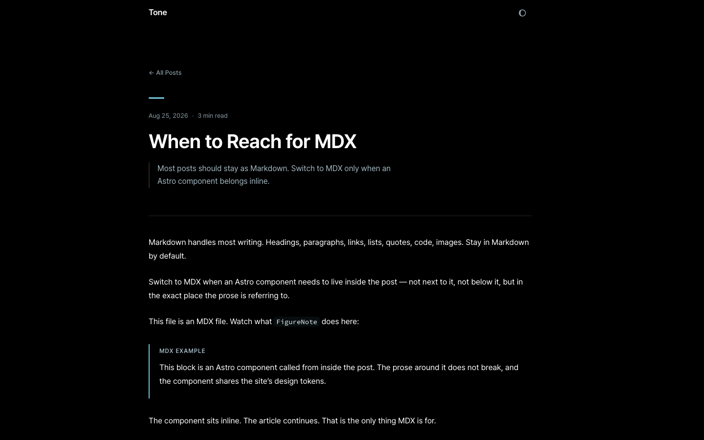 Tone website template preview 7