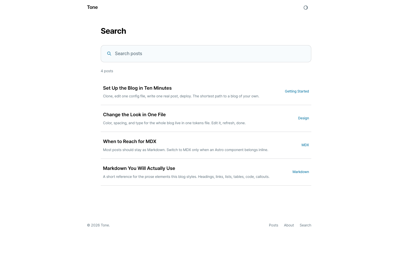 Tone website template preview 9