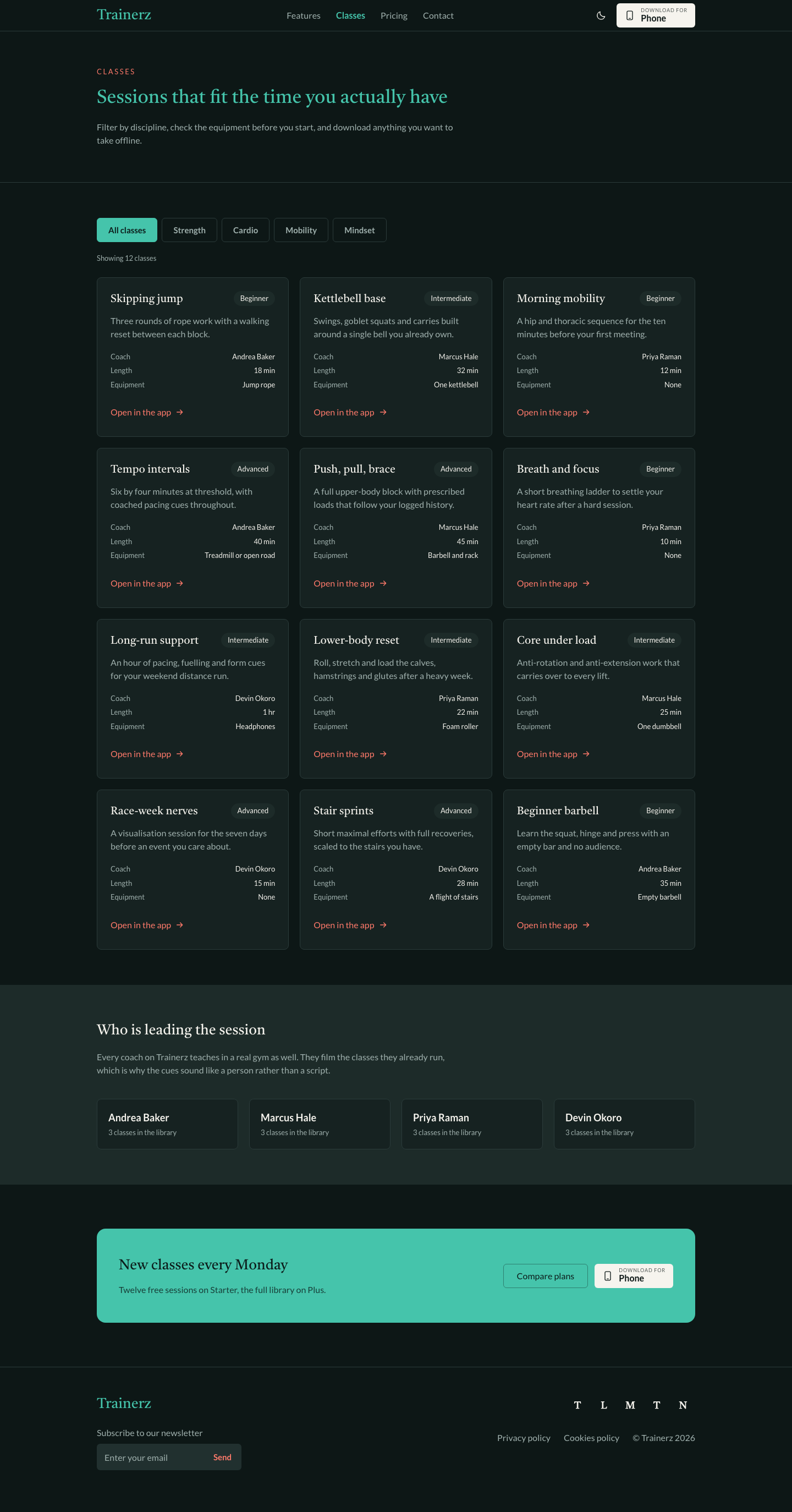 Trainerz website template preview 6