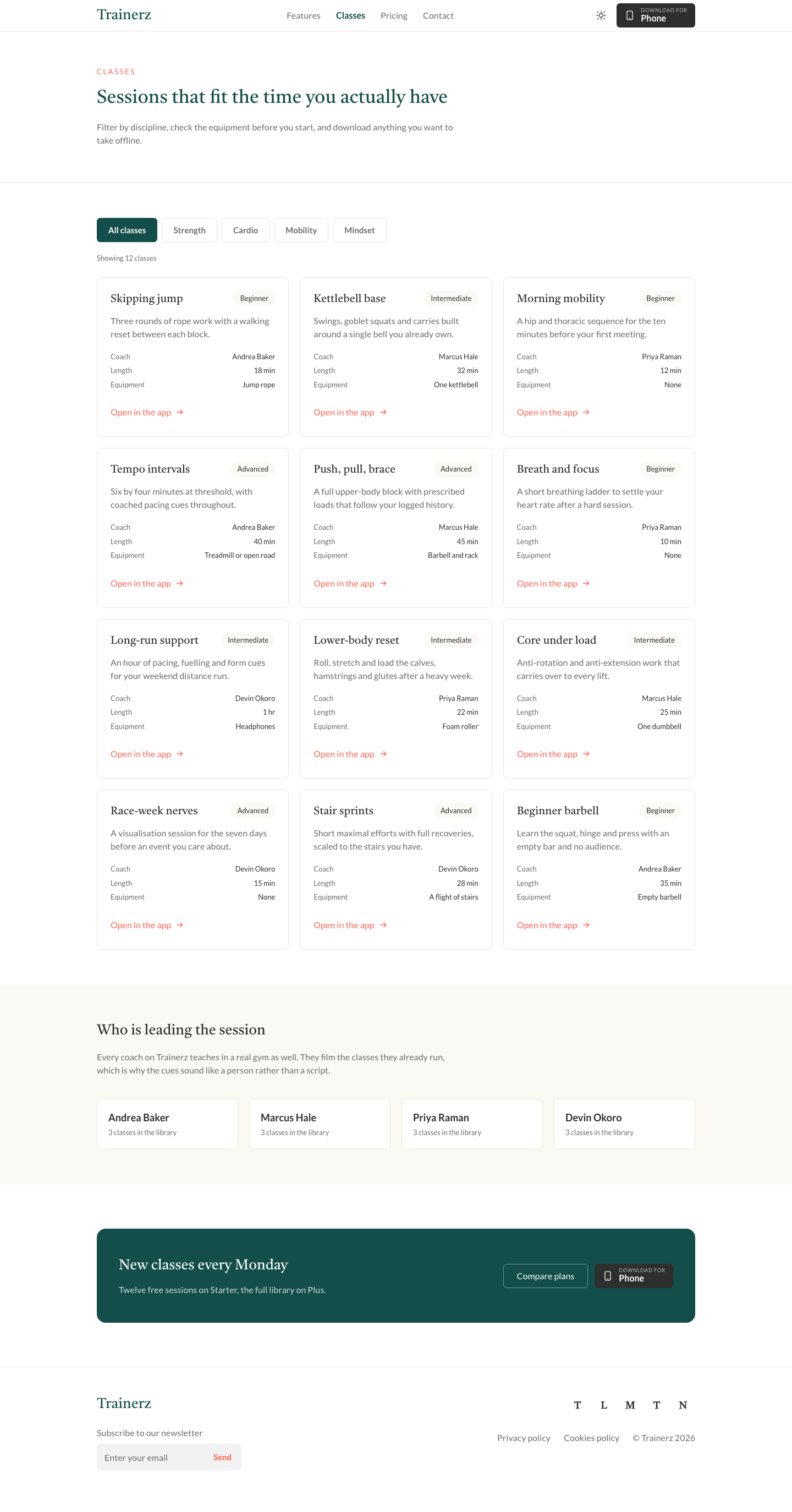 Trainerz website template preview 7