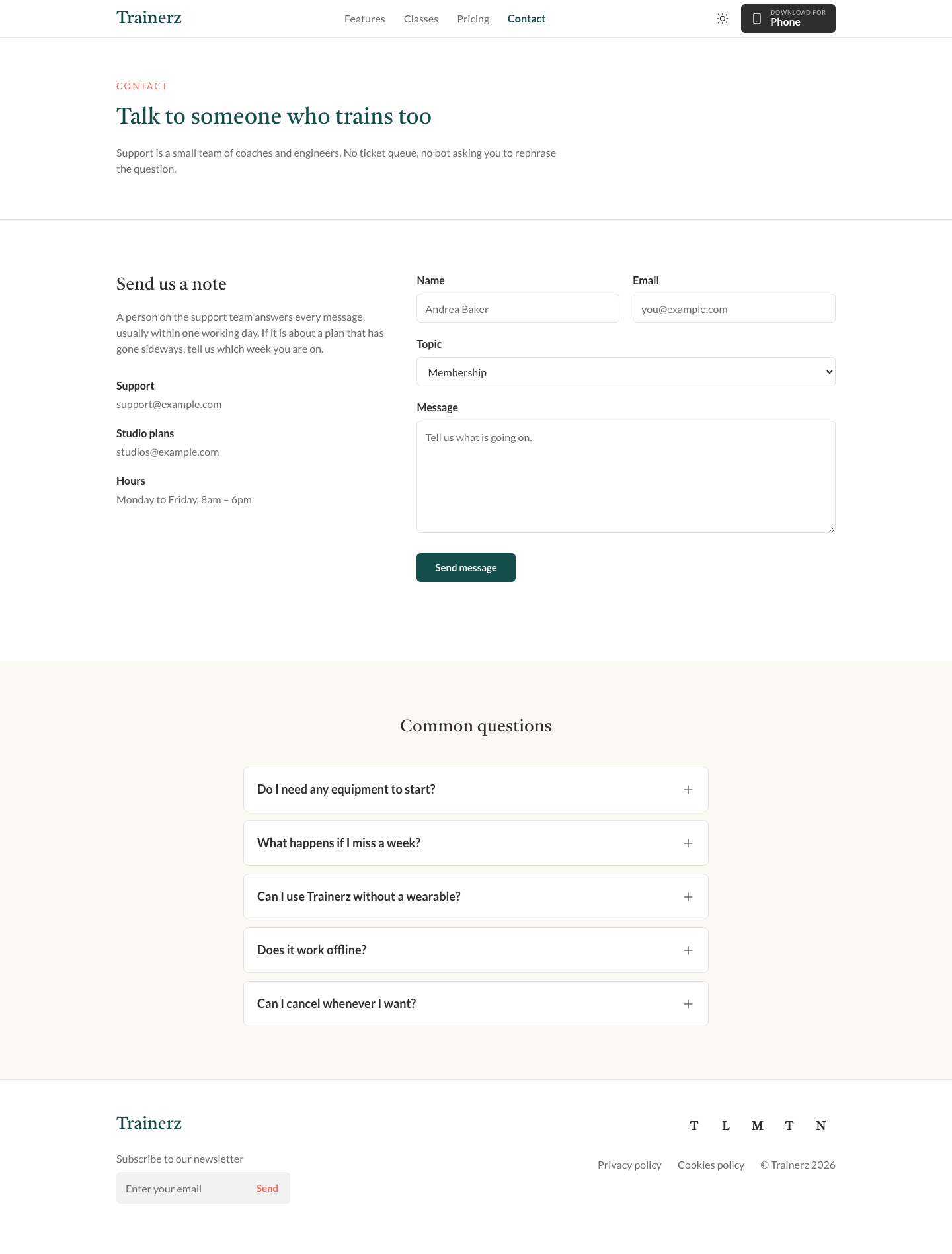 Trainerz website template preview 8
