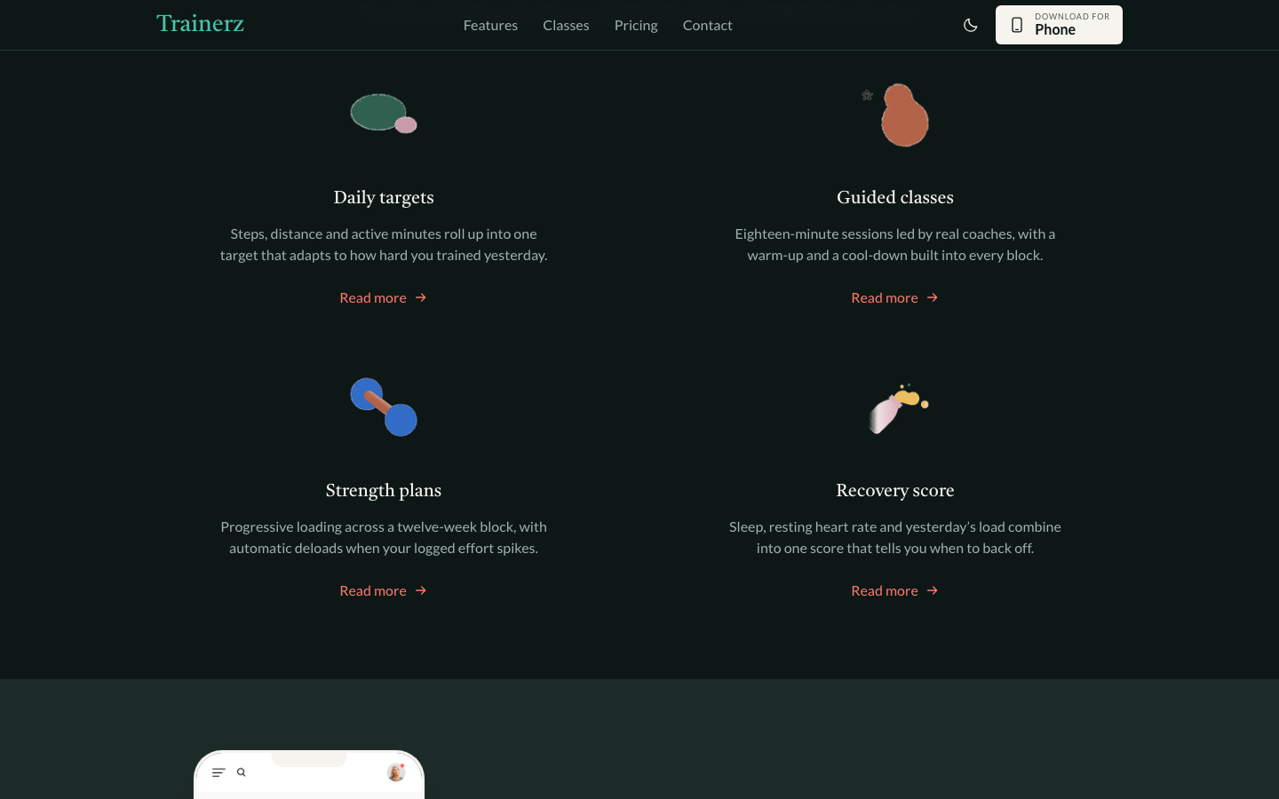 Trainerz website template preview 4