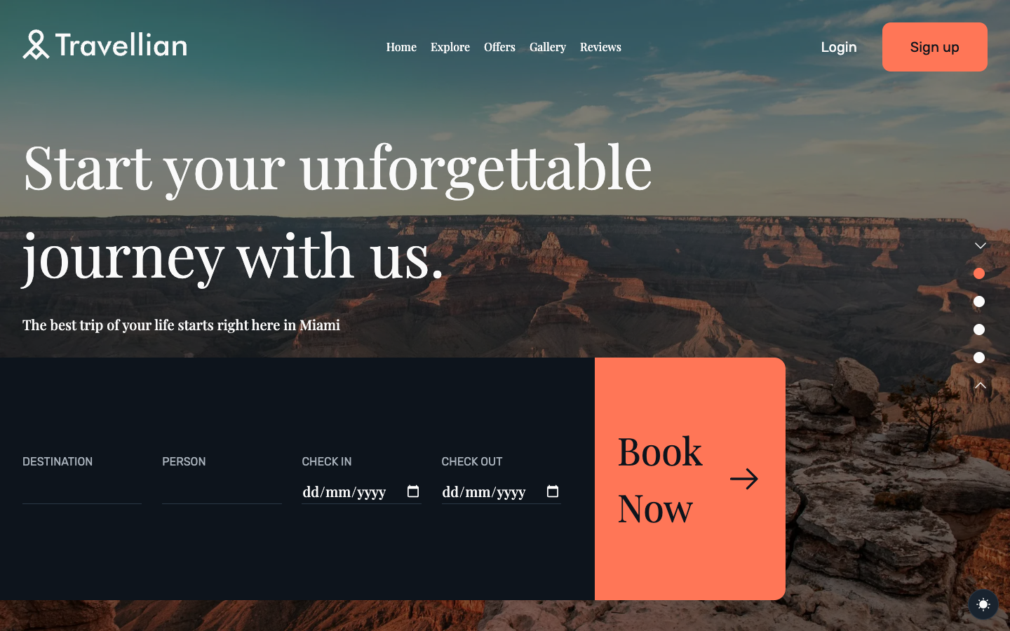 Travellian website template preview 2