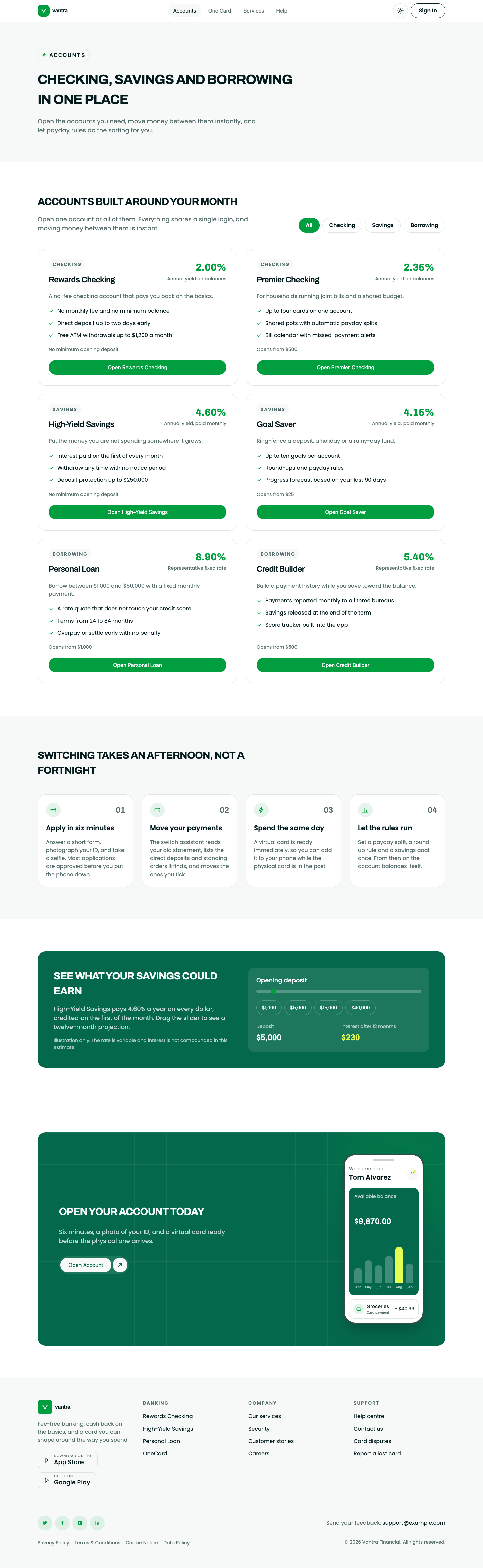 Vantra website template preview 6
