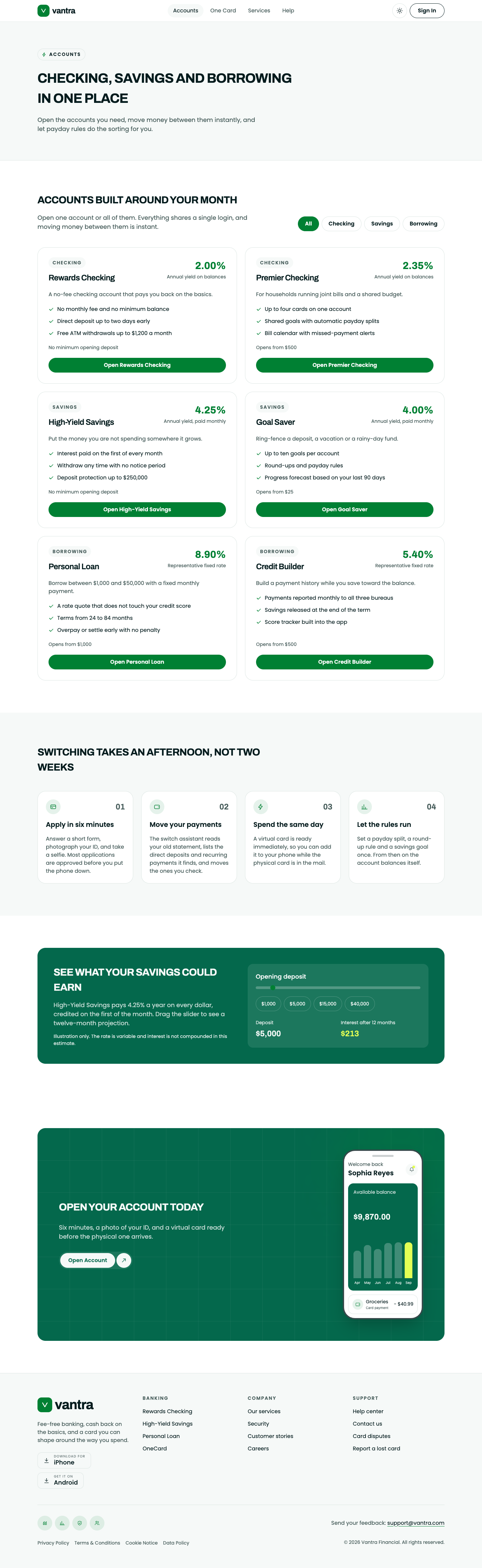 Vantra website template preview 6