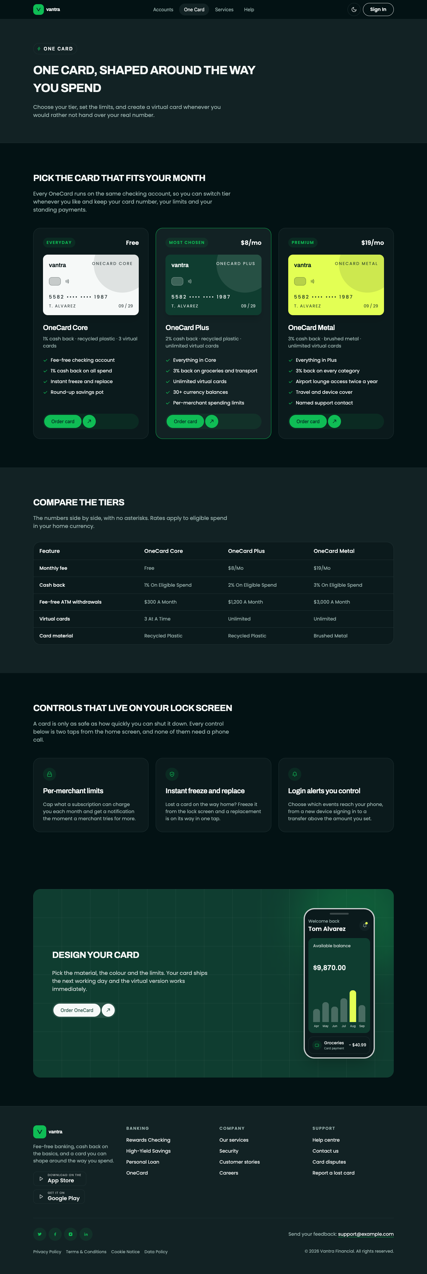 Vantra website template preview 7