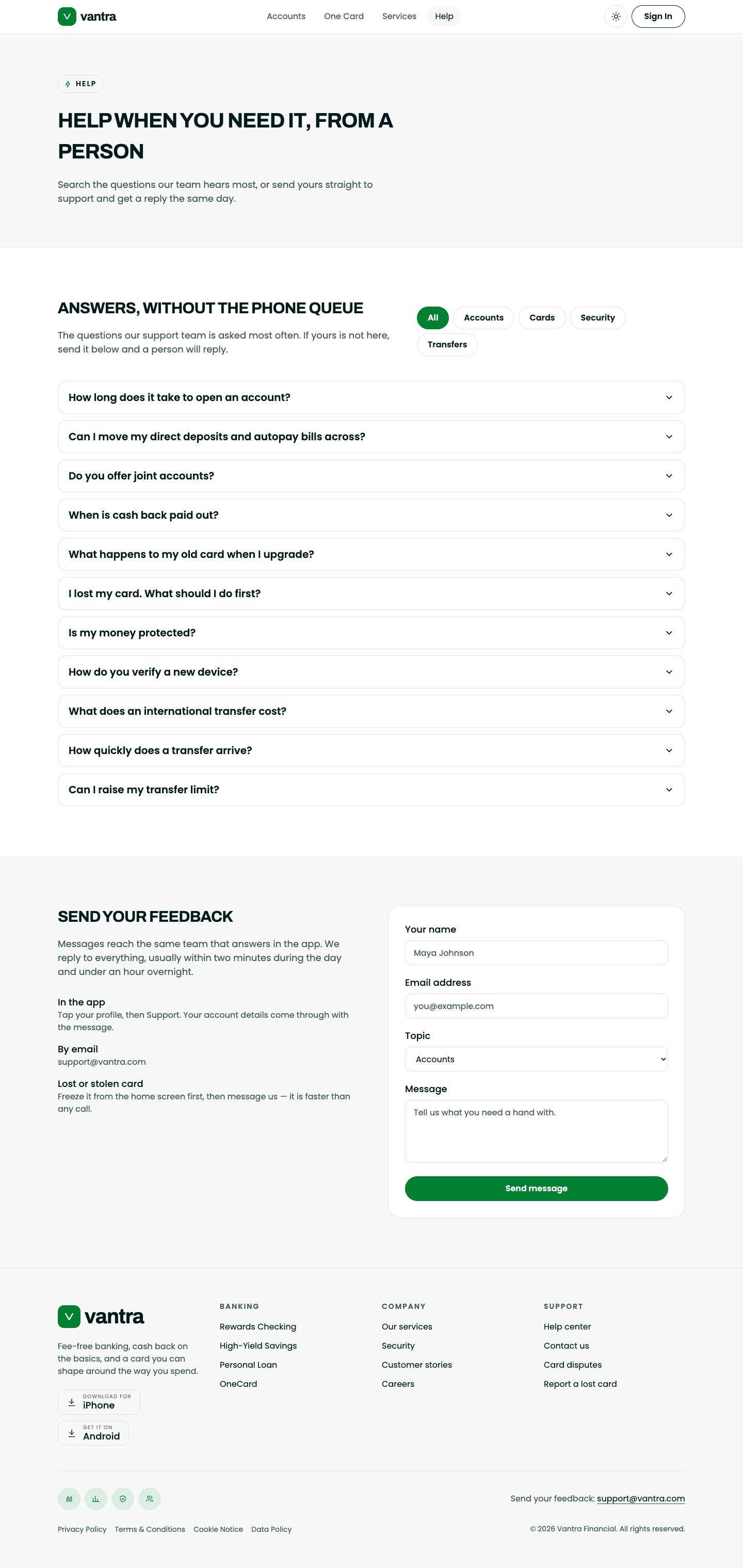 Vantra website template preview 8