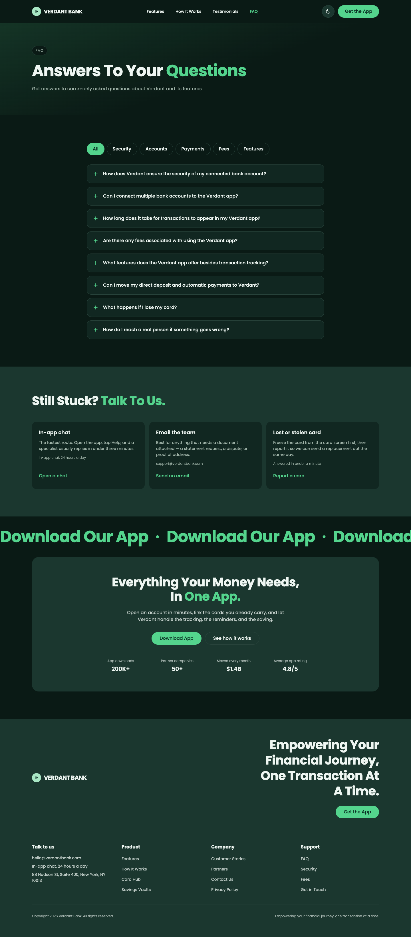 Verdant Bank website template preview 7