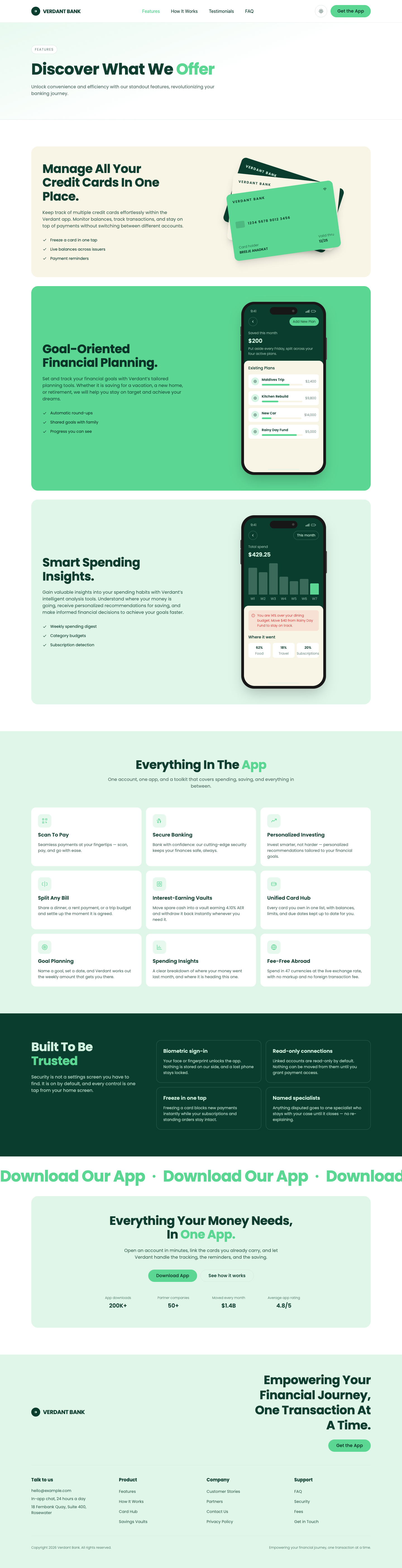 Verdant Bank website template preview 8