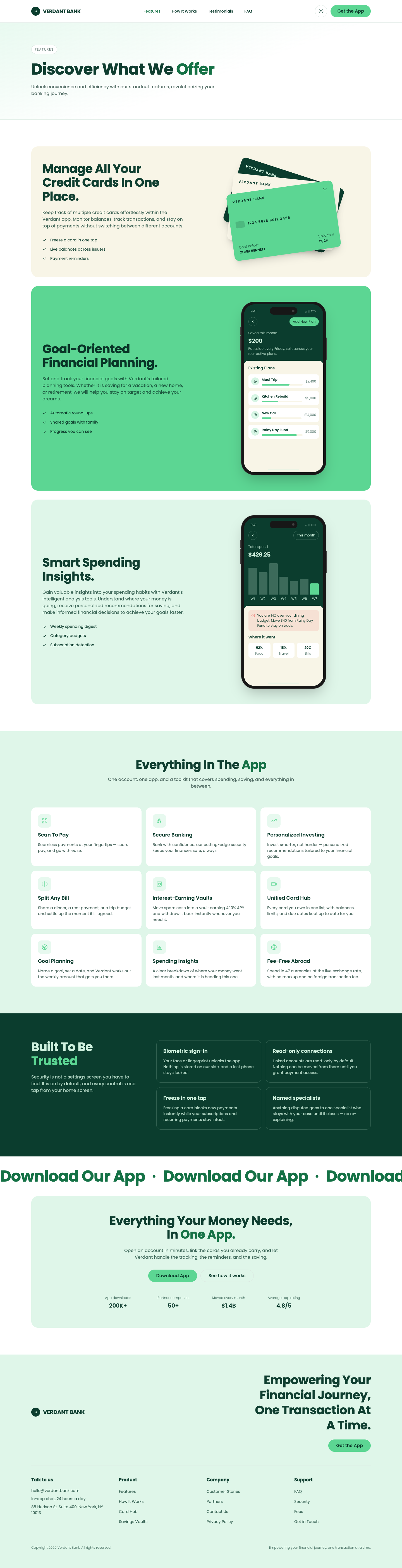 Verdant Bank website template preview 8