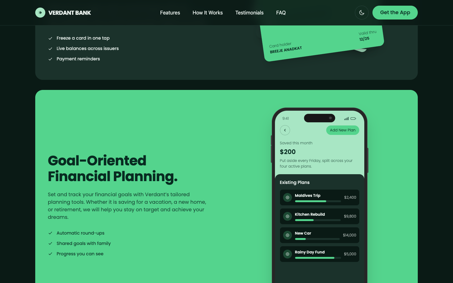 Verdant Bank website template preview 4