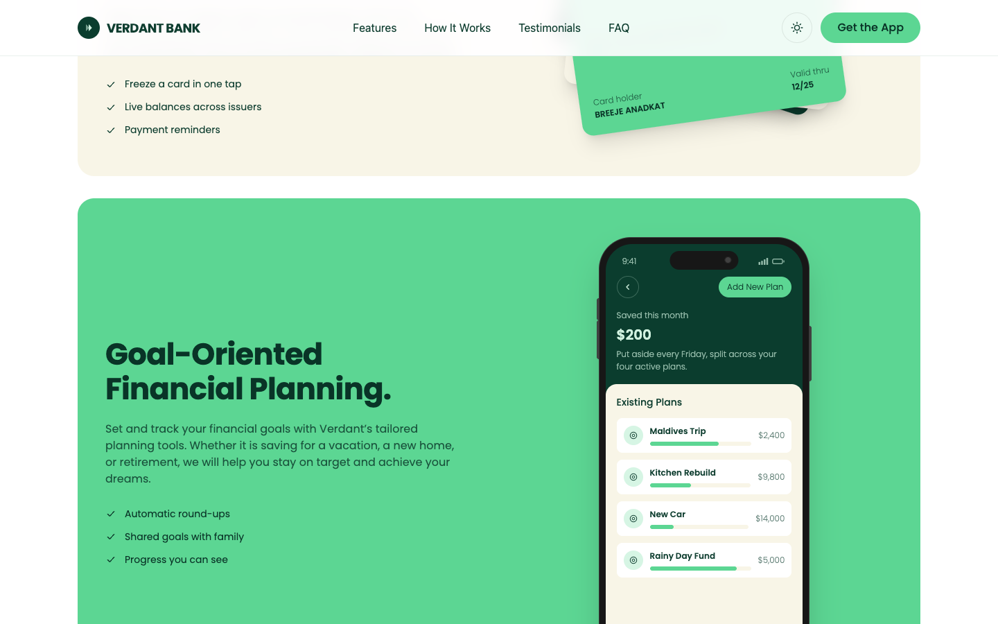 Verdant Bank website template preview 3