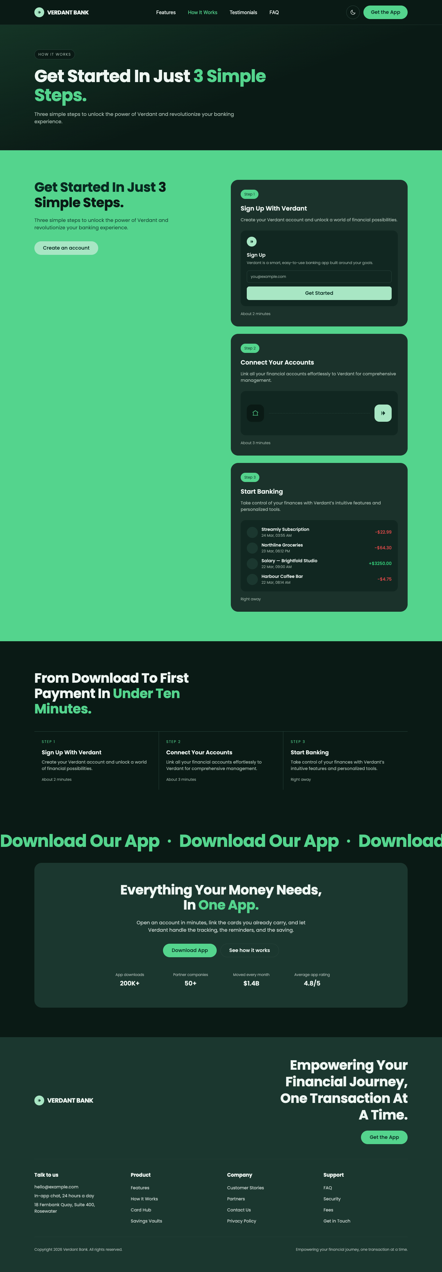 Verdant Bank website template preview 9