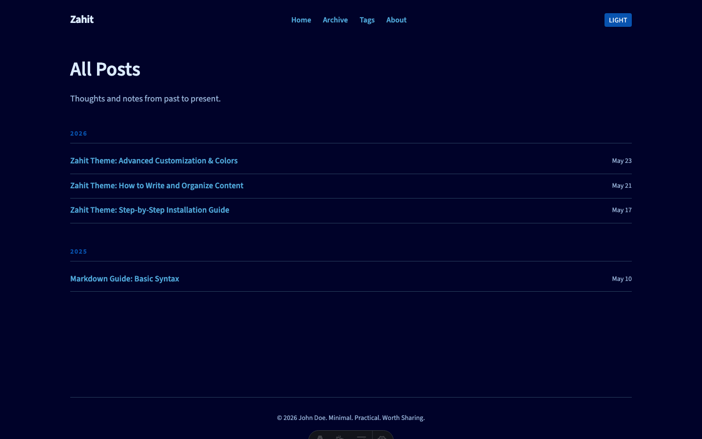 Zahit website template — page 4