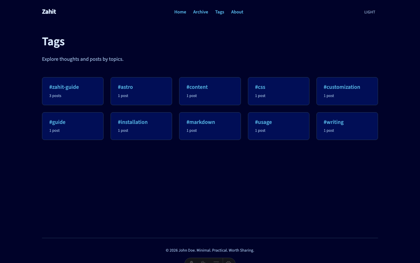 Zahit website template — page 9