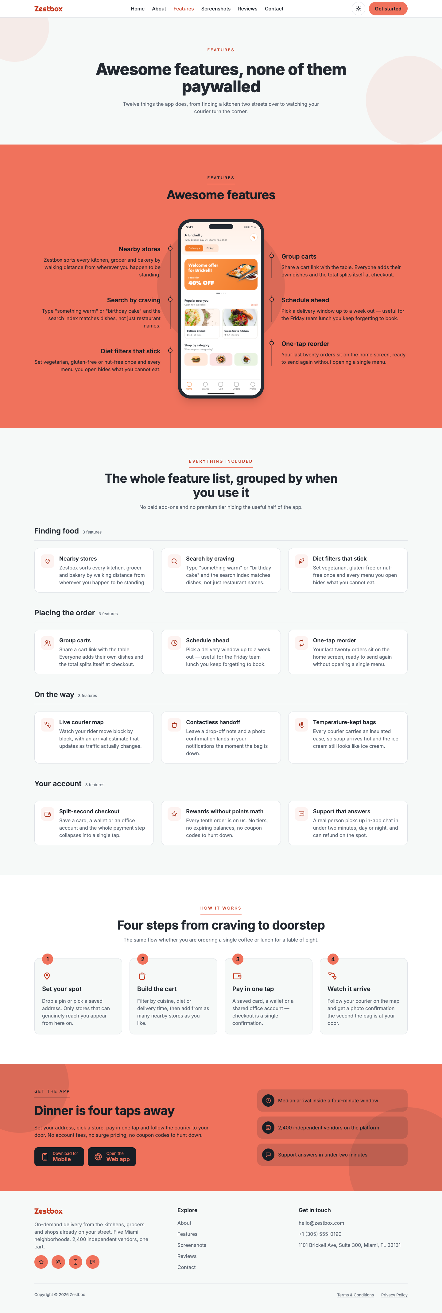 Zestbox website template preview 8