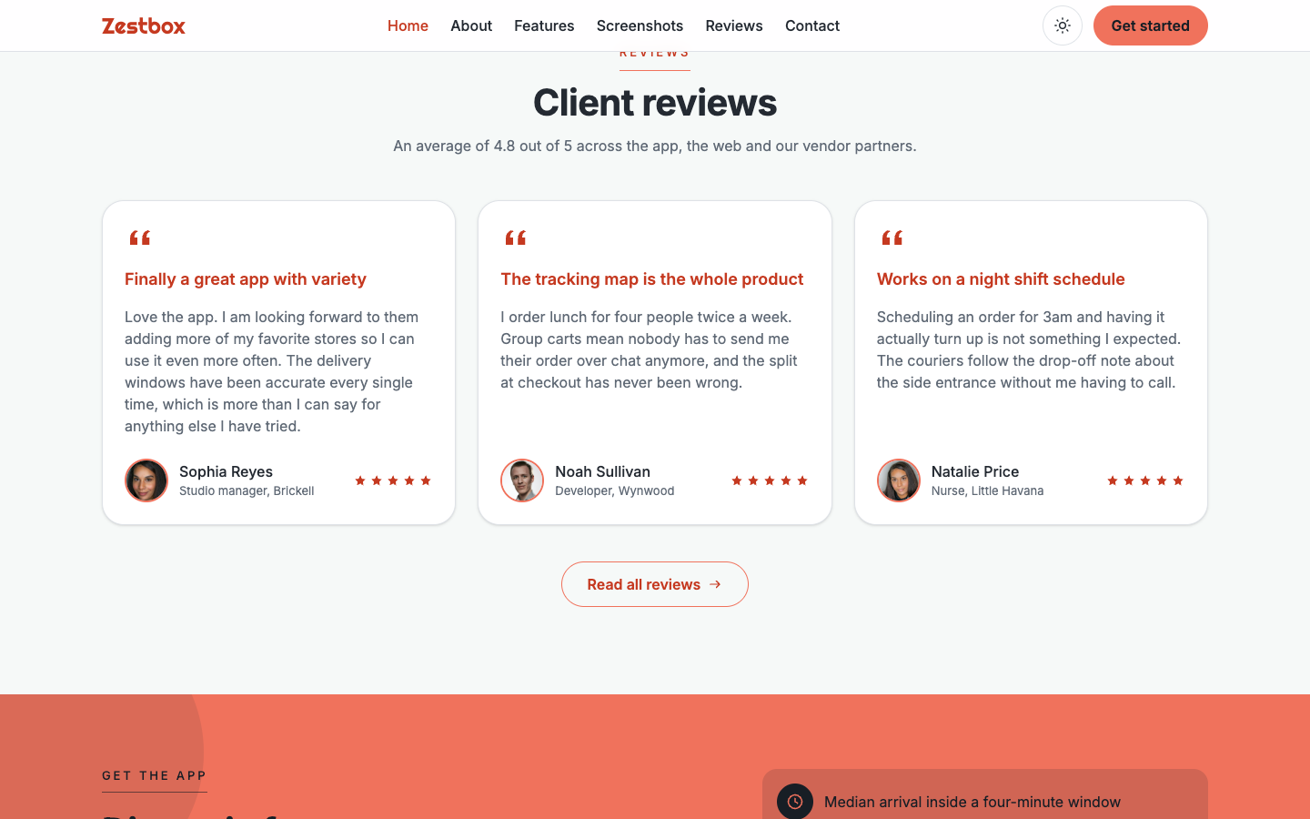 Zestbox website template preview 5